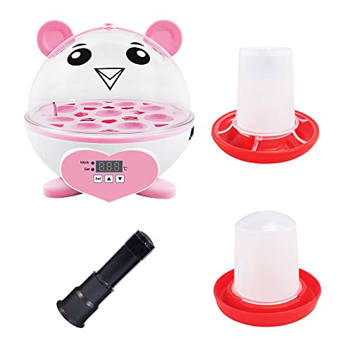 Morishima New Design Digital Mini Egg Hatching 9 Eggs Incubator Automatic Temperature Control Hatcher for Chickens, Ducks, Birds (12egg-Incubator-New)