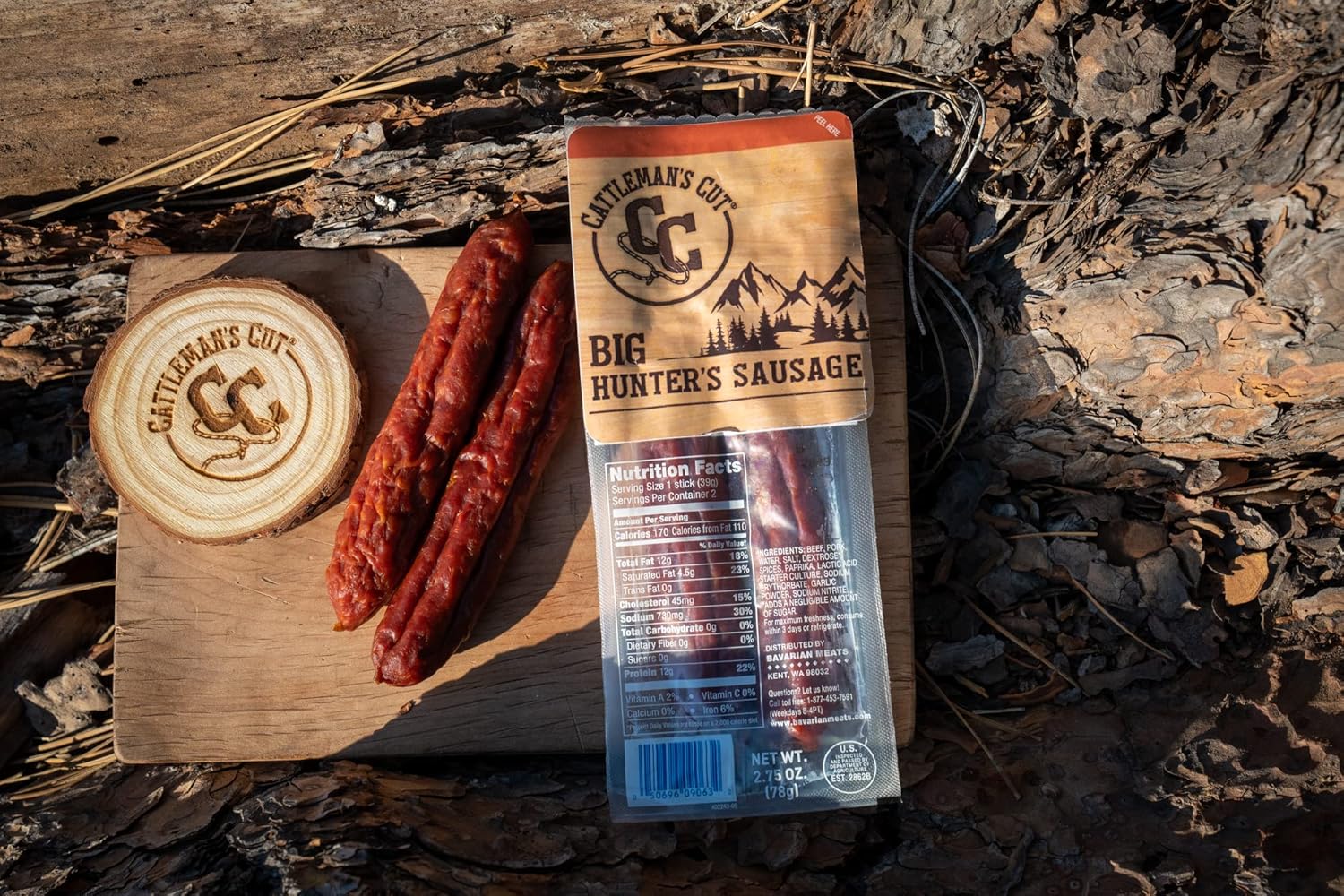 Cattleman's Cut Big Hunter's Sausage, 2.75 Ounce (Pack of 6)