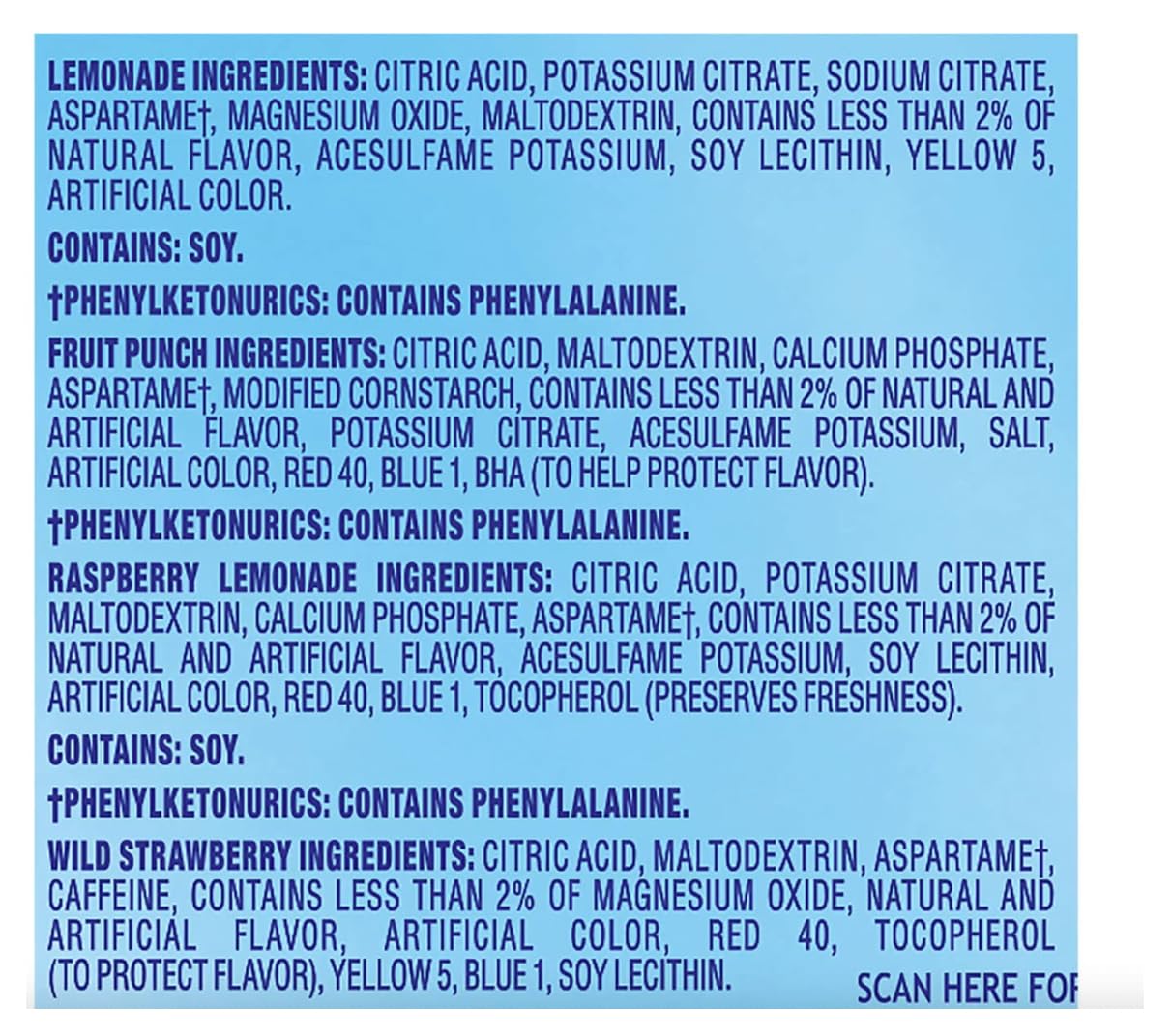 Crystal Light Sugar-Free, Lemonade, Fruit Punch, Raspberry Lemonade and Wild Strawberry On-The-Go Powdered Drink Singles Mix Variety Pack, 60 Count, Each Packet Dissolves into any 16.9 oz