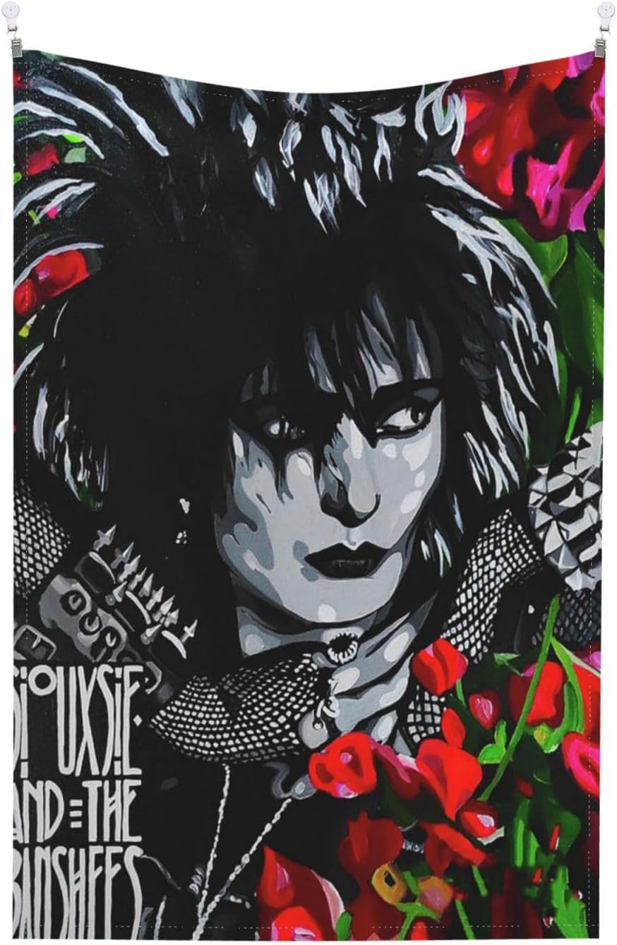 CASOWAT Siouxsie Rock and the Banshees Band Tapestry Wall Art Hanging Tapestries For Living Room Bedroom Home Decor 60X40 inch