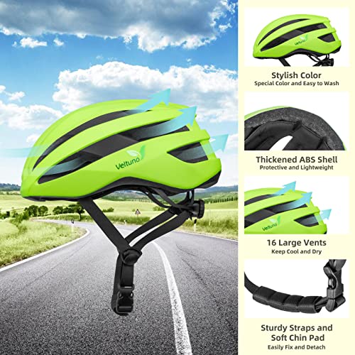 Bike Helmet with LED Light for Adults Lightweight Road Bike Helmet Mountain for Women, Bike Helmets with Rechargeable USB Light for Men Bicycle Helmet Recreational Cycling Helmet…