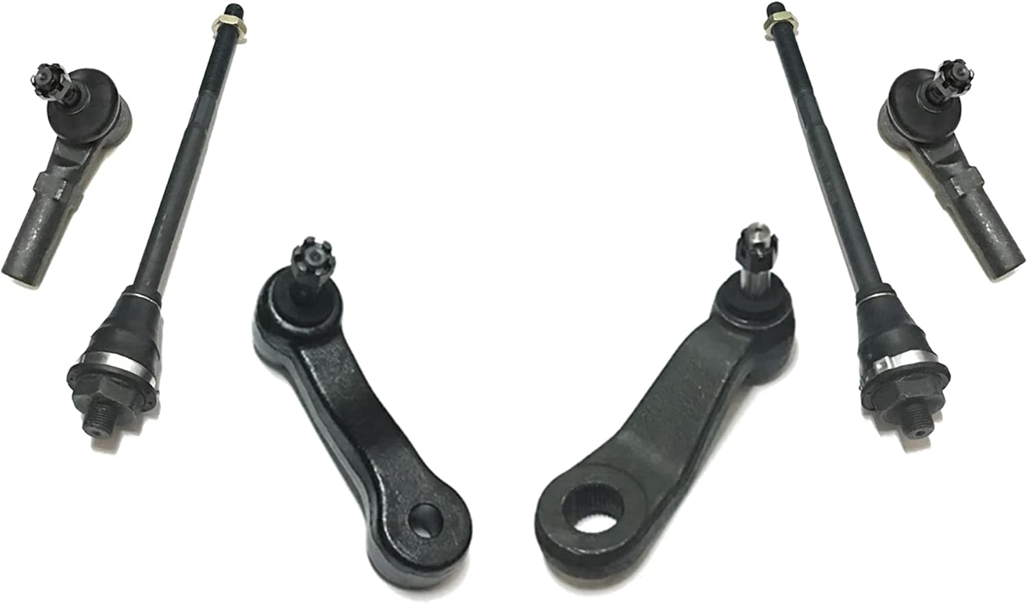 18 Pc Front & Rear Sway Bar Links, Lower Control Arm Bushings, Tie Rod Ends, Idler & Pitman Arm with 4 Groove Spline, Upper Control Arm + Lower Ball Joints