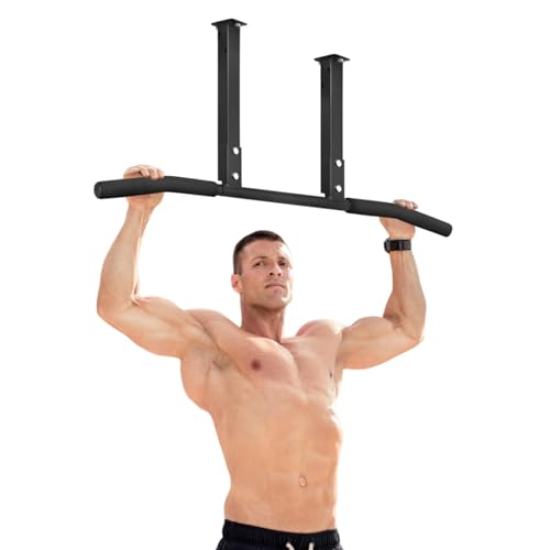 Pull Up Bar, Chin Up Bars Ceiling Mount by Ultimate Body Press, Workout for Home Gym, Beam, Crossfit - Heavy-Duty, Foam Grip, 40'' Wide, Easy installation