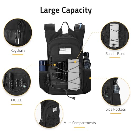 CVLIFE Tactical Hydration Backpack 3L, Water Backpacks for Men Women, Hiking Backpack with Water Bladder, Molle Hydration Pack Backpack, Water Bag Backpack for Hiking, Running, Cycling, Camping
