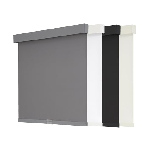 100% Blackout Roller Shades Cordless Blinds for Windows, Free-Stop Shades with Valance, Thermal Insulated Fabric, UV Protection, Natural Woven Blinds for Home and Office (20