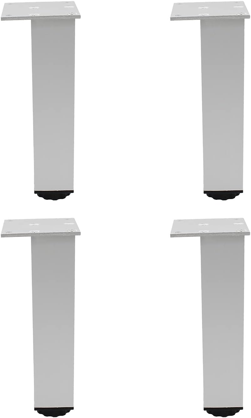 4 Pack Adjustable Furniture Legs, 150mm/6'' Silver Aluminum Alloy Support Feet Heavy Duty Replacement Legs for Sofa Bed Desk TV Cabinet Couch Coffee Table Sideboards Cupboard Dresser