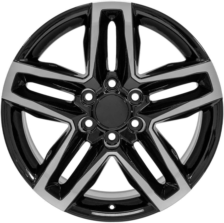 OE Wheels LLC 20 inch Rim Fits 6x139.7 Silverado Suburban Tahoe Sierra Yukon Escalade CV34B 20x9 Black Machined Wheels Hollander: 5911