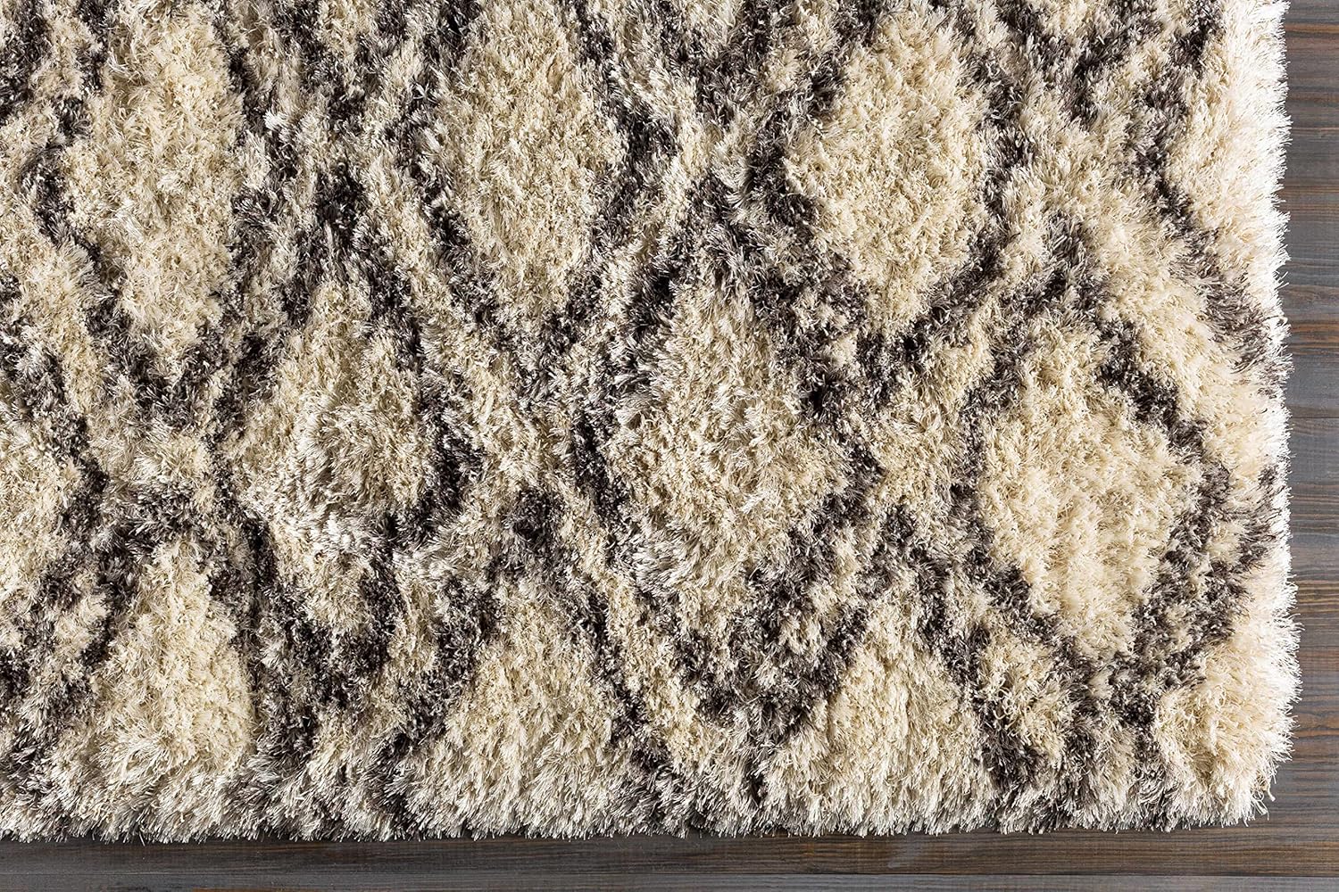 Hauteloom Seabrook Wool Living Room, Bedroom Area Rug - Bohemian/Global - Plush Pile - Beige, Gray, Brown - 7'10