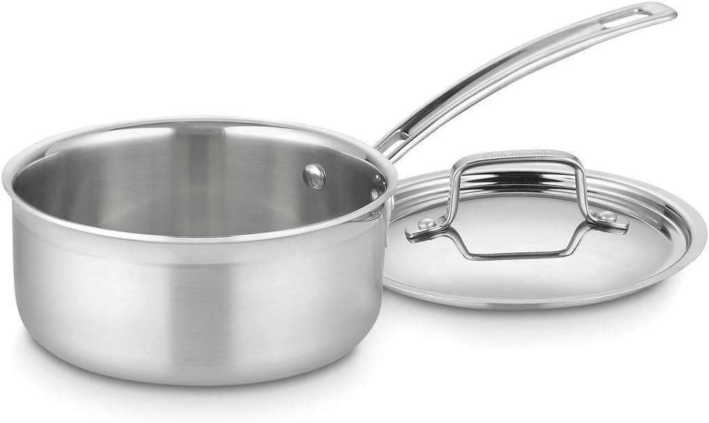Cuisinart Stainless Steel Cookware 4-Quart Skillet, 1.5 Quart Saucepan and Cover Set