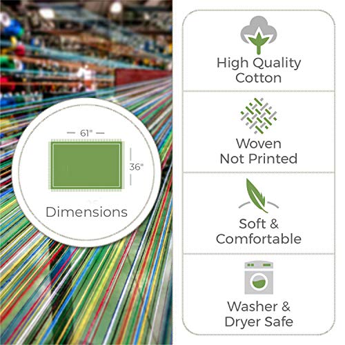 United States American Flag Blanket - Gift Soft Tapestry Throw Woven from Cotton - Made in The USA (69x48)