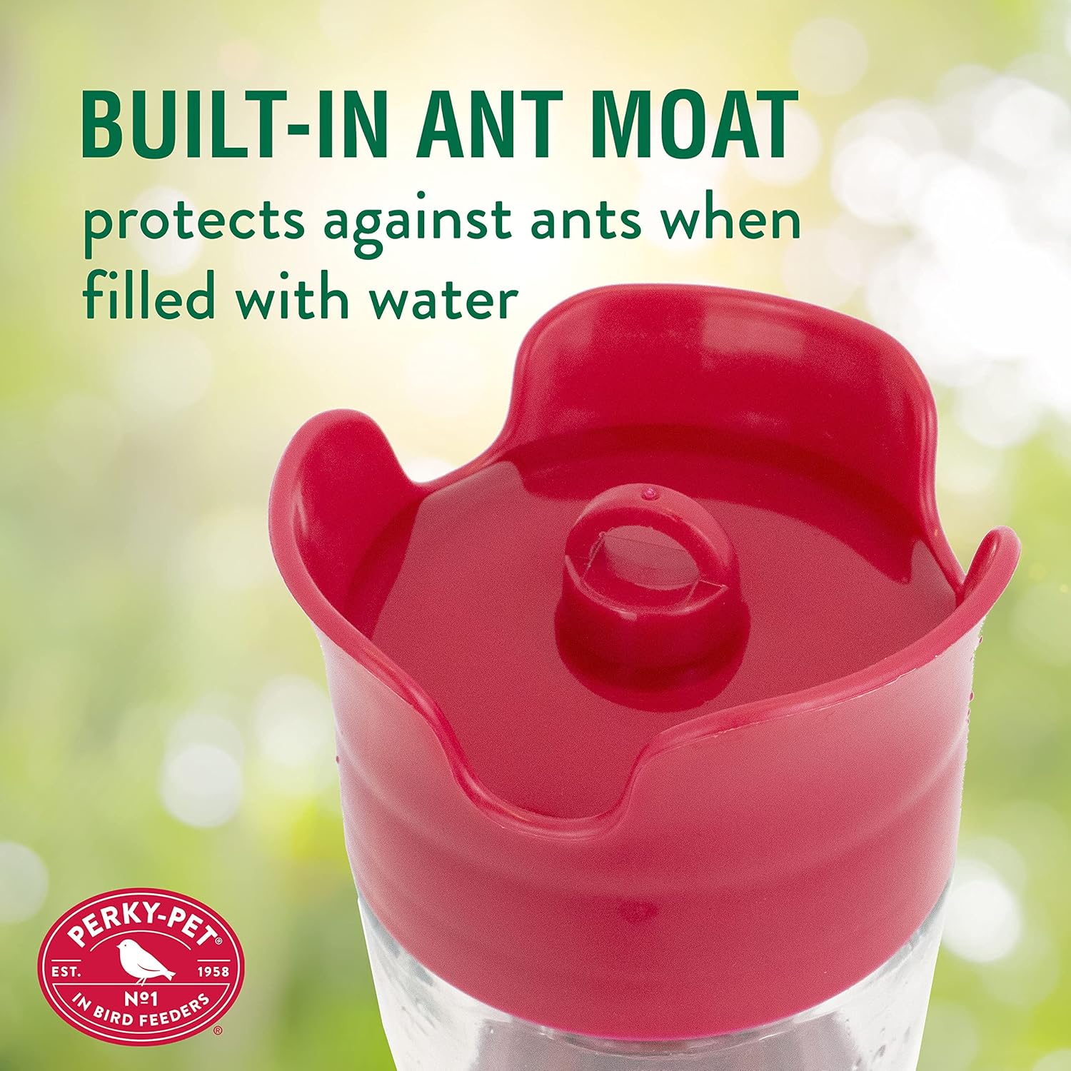 Perky-Pet 9201-6 Top-Fill Pinch-Waist Glass Hummingbird Feeder – 12 oz, PInk