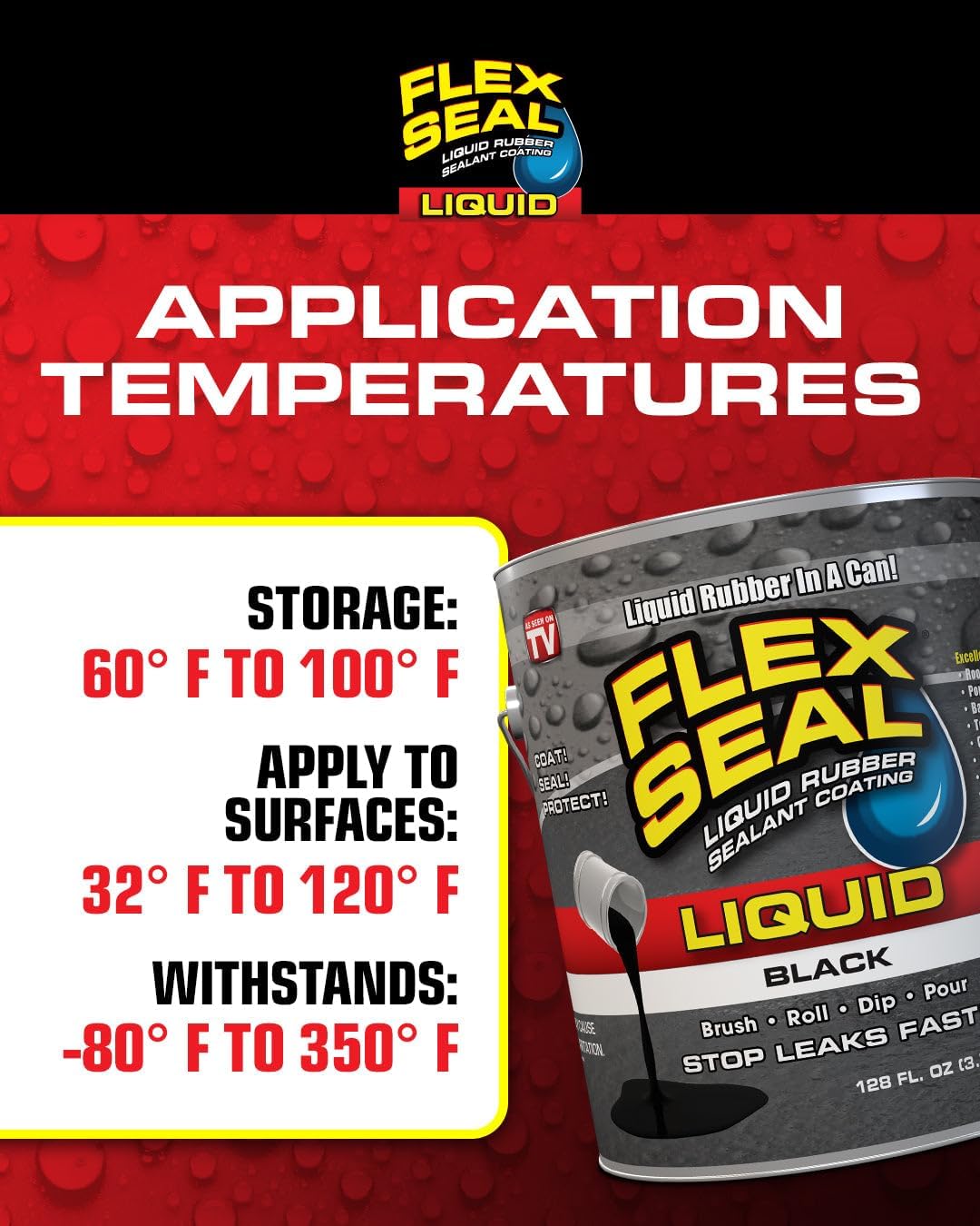 Flex Seal Liquid, Liquid Rubber Coating Sealant, Waterproof, Flexible, Breathable, and UV Resistant, Roof Repair, Basements, RV, Campers, Trailers, Marine, EPDM, Masonry, 1 Gallon, White