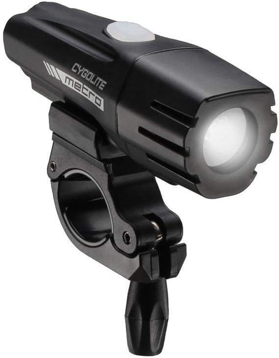 CYGOLITE Metro – 600 Lumen Bike Light– 4 Night Modes & Daytime Flash Mode– Compact & Durable– IP67 Waterproof– Secured Hard Mount– USB Rechargeable Headlight– for Road, Mountain, Commuter Bicycles