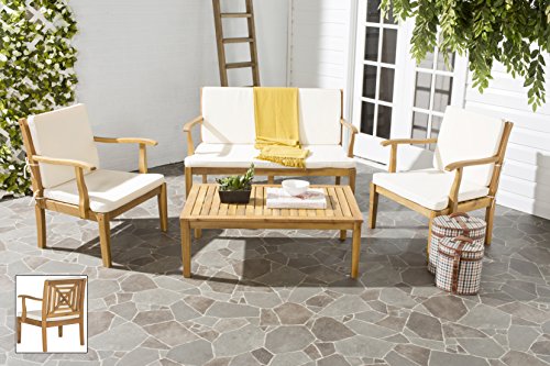 Safavieh Outdoor Living Collection Del Mar 4-Piece Outdoor Living Set