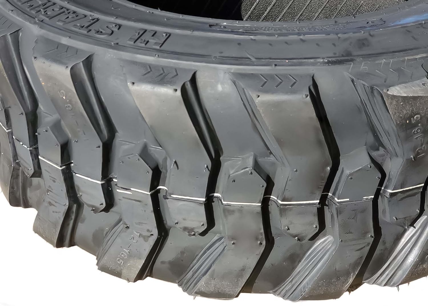 New Heavy Duty 12-16.5 12x16.5 12 Ply Skid Steer Tire w/Rim Guard