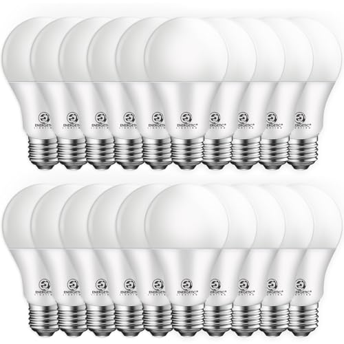E ENERGETIC LIGHTING Dimmable Light Bulbs, 60W Equivalent 3000K Warm White, E26 Base, 8.5W 800 Lumens LED Light Bulbs, UL Listed, 12 Packs