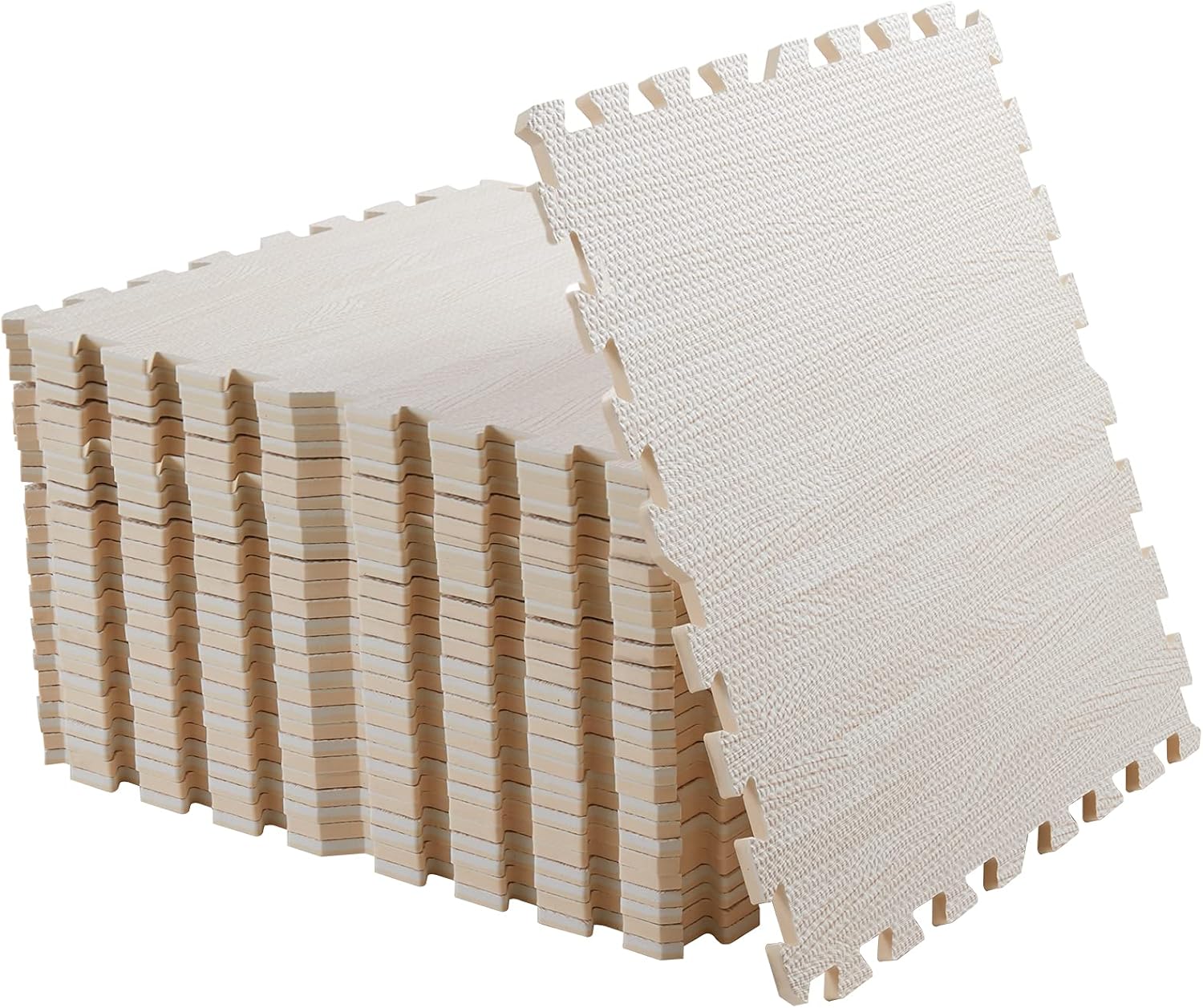 Wisfor Interlocking Foam Floor Tiles 23.6 X 23.6 Inch Puzzle Exercise Mats for Cushions for Workouts Protective Flooring Foam Mats (12 Packs)