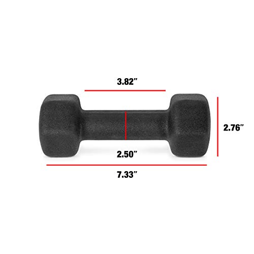 CAP Barbell Black Neoprene Coated Dumbbell Weights | Single