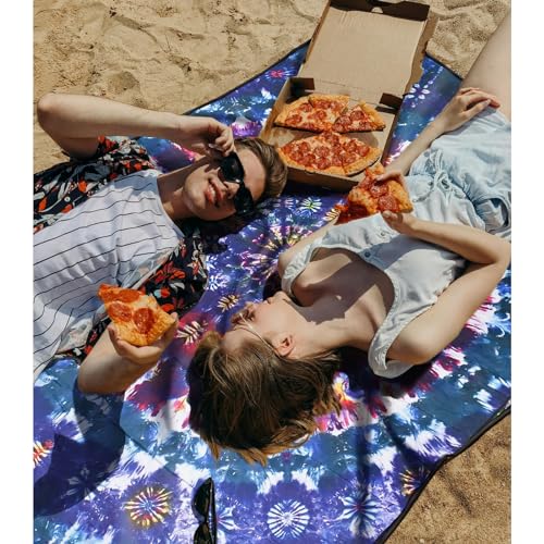Picnic Blanket Waterproof Picnic Beach Blanket Waterproof Sandproof Foldable Portable Travel Large Mushroom Picnic Blanket for Outdoor Camping,Beaches,Parks -Mushroom 80