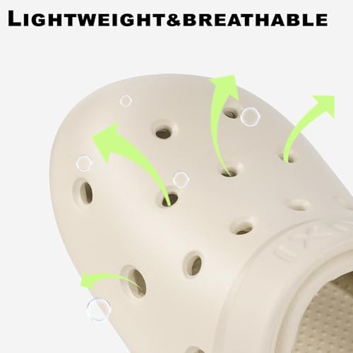 Clogs for Women Men Garden Shoes Slip On Outdoor Beach Slippers Sandals Breathable Summer Walking Mules with Thick Cushion Sole