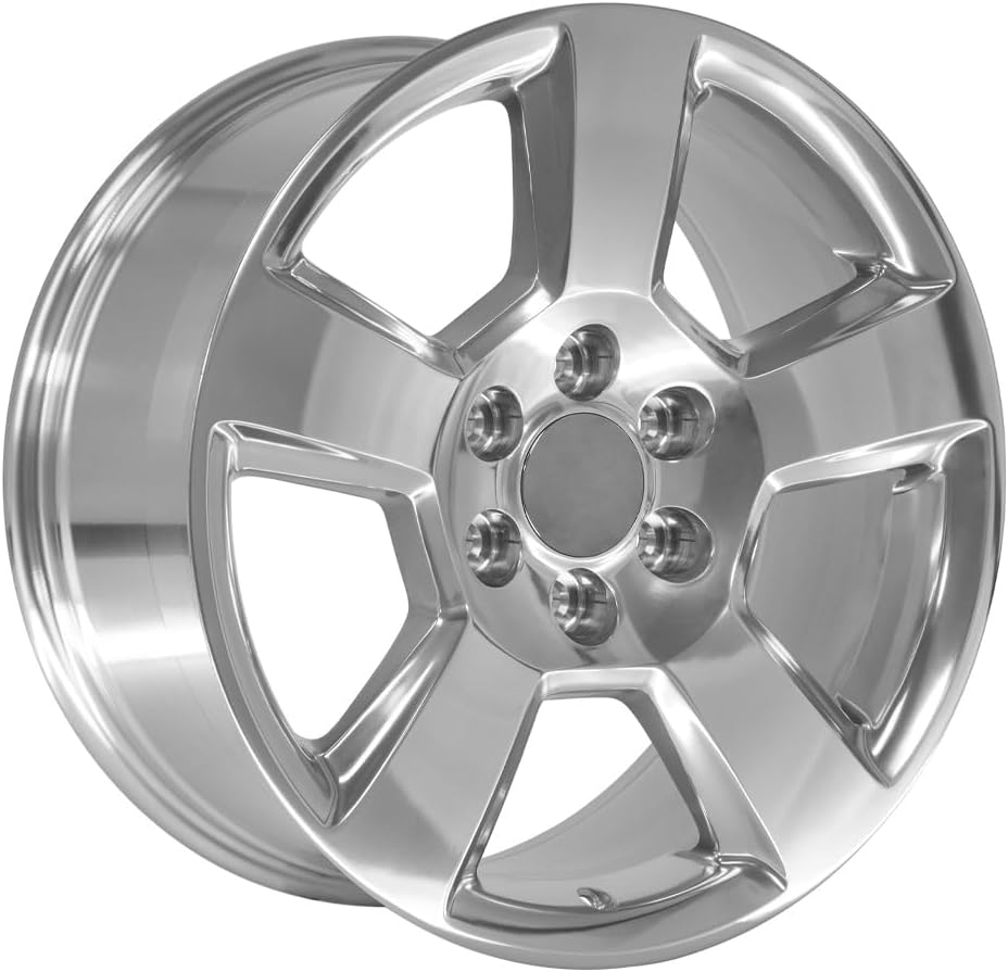 OE Wheels LLC 20 inch Rim Fits 6x139.7 Silverado Suburban Tahoe Sierra Yukon Escalade CV76 20x9 Polished Wheels Hollander: 5652