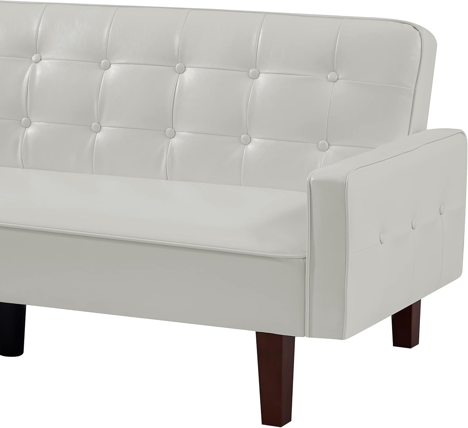 Sofa & Sofa Bed - White PU - Stylish, Space-Saving Furniture Set for Your Home