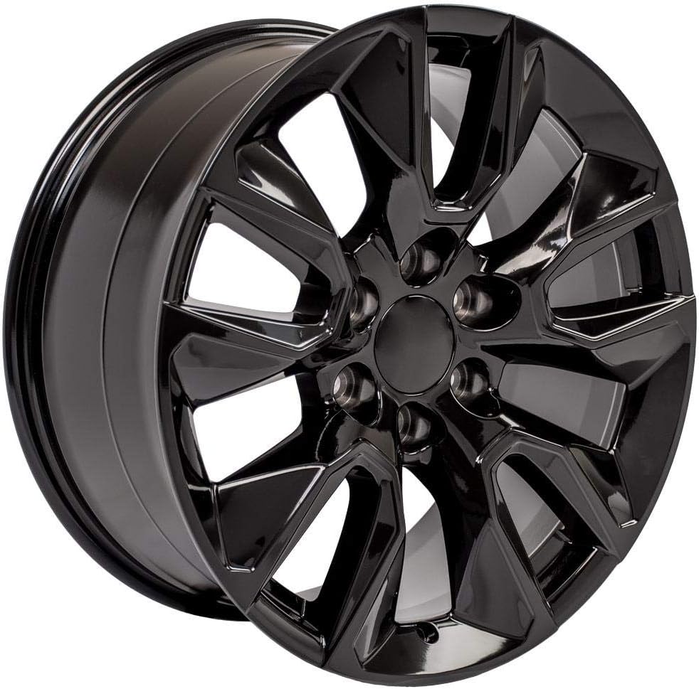 OE Wheels LLC 20 inch Rims Fits Silverado Suburban Tahoe Sierra Yukon Escalade 6x139.7 CV32 20x9 Black SET