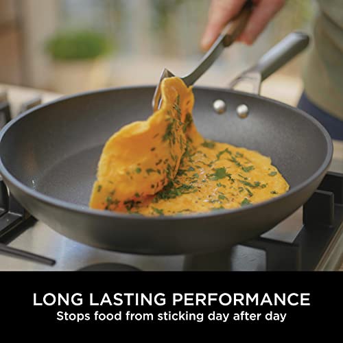 Ninja Foodi ZEROSTICK 24cm Frying Pan, [C30024EU] Hard Anodised Aluminium, Non-Stick, Induction Compatible