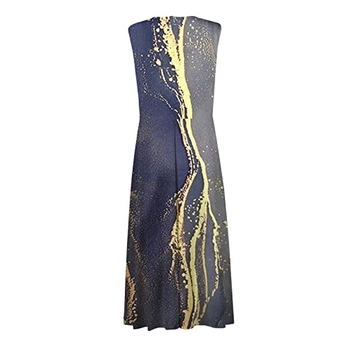 Women's Casual Summer Dresses Summer Beach Cover Ups Flowy Sleeveless Maxi Sun Dresses for Women Sexy Casual Loose Dresses