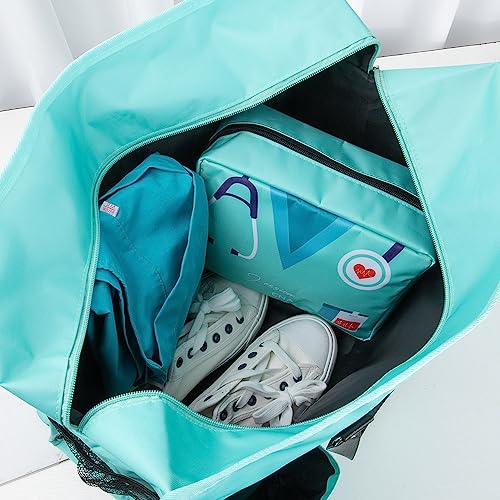 Nurse Tote Bag with Personalized Name Occupation Role Canvas Zipper Nurse Bag with Pocket Custom LPN RN Tote Bag