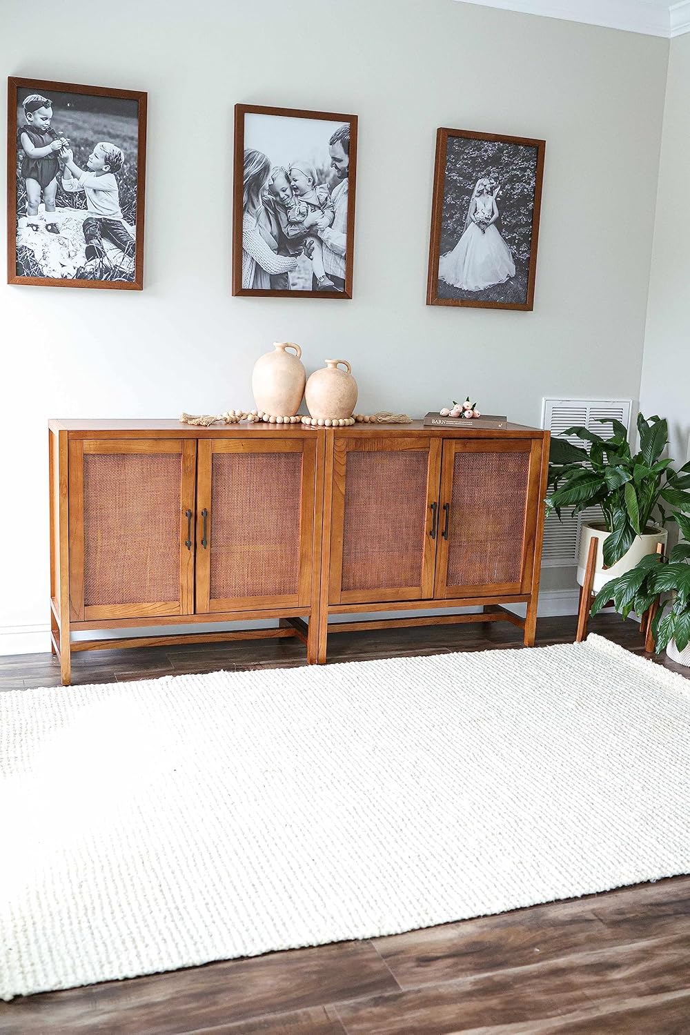 Hauteloom Ilana Jute Living Room, Bedroom Area Rug - Bone,Nutmeg,Sage - 8'6