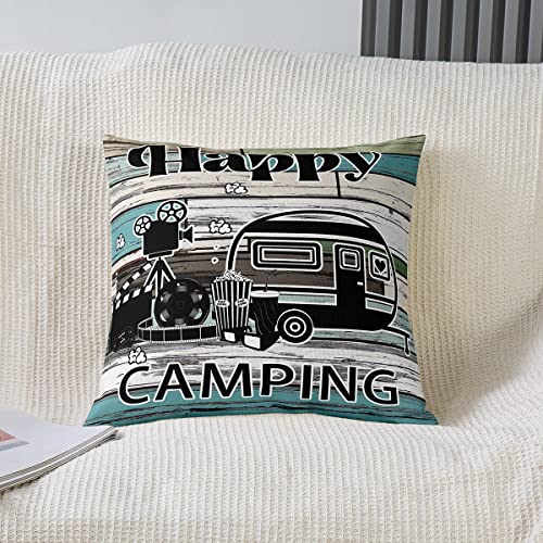 Movie Theater Decor Square Cushion Covers Set of 2 Set 16 x 16-Inch Movie Night Reversible Throw Pillow Covers for Kids Decor Home Theater Pillow Covers Home Decor Set Old Fashion Bedroom