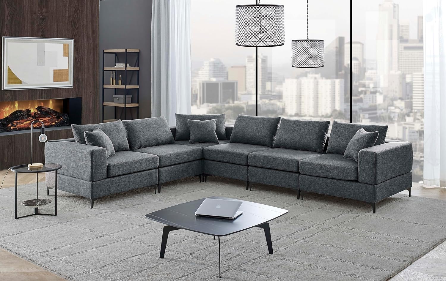 Modular Sectional, Gray