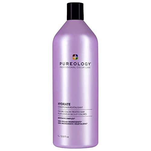 Pureology Hydrate Moisturizing Conditioner | Softens and Deeply Hydrates Dry Hair | For Medium to Thick Color Treated Hair | Sulfate-Free | Vegan