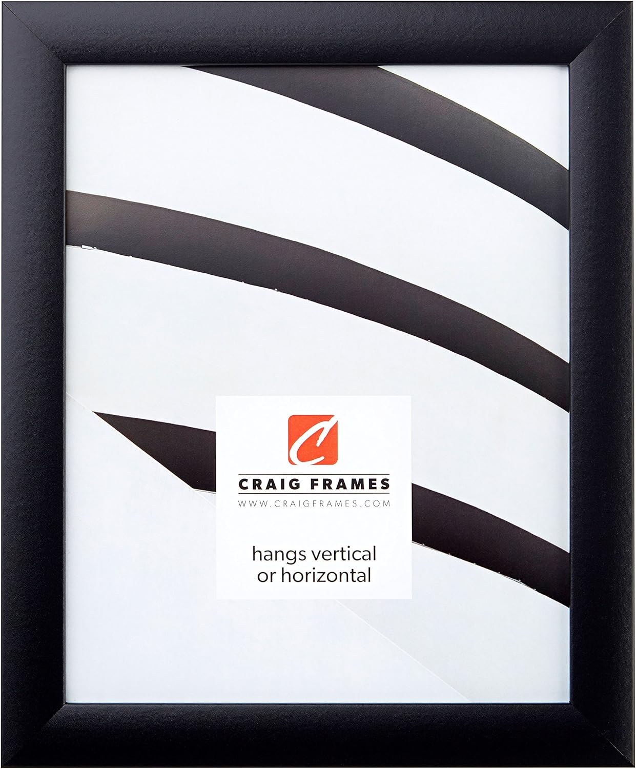 Craig Frames 1WB3BK 5 by 22-Inch Custom Frame, Smooth Finish, 1-Inch Wide, Matte Black