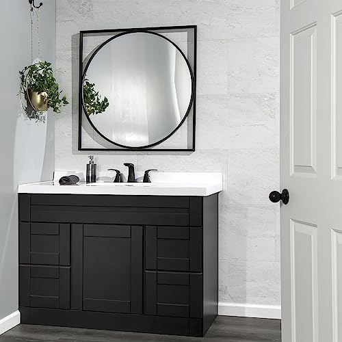 Palisade 25.6 in. x 14.8 in. Interlocking Vinyl Tile Shower and Tub Surround Kit in Venetian Marble