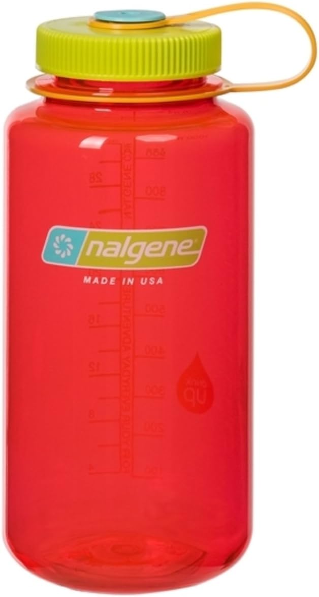 Nalgene Tritan Wide Mouth BPA-Free Water Bottle, Pomegranate