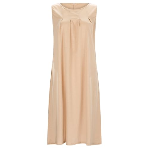 Women Casual Loose Sun Dress Summer Casual Dresses for Women Sleeveless Midi Dress Swing Tank 2024 Summer Outfits