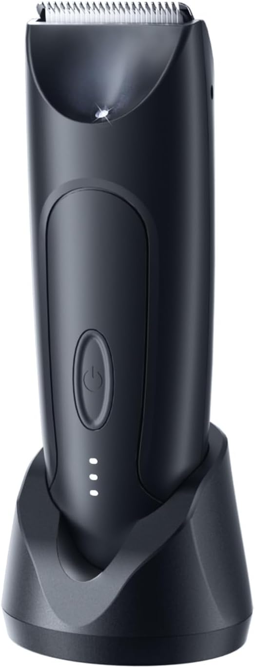 Nuoonu Body Hair Trimmer for Men and Women,Groin & Body Hair Trimmer, Full Body Shaver, Waterproof and Rechargeble, Lenth Adjustable, Multifunctional Shaver Groomer with LED Indicator.