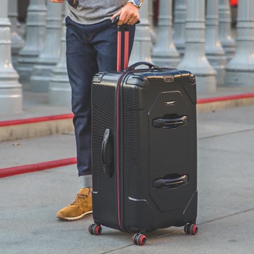 Traveler's Choice Maxporter II Hardside Polycarbonate Suitcase with Spinner Wheels, Carbon Gray, 30