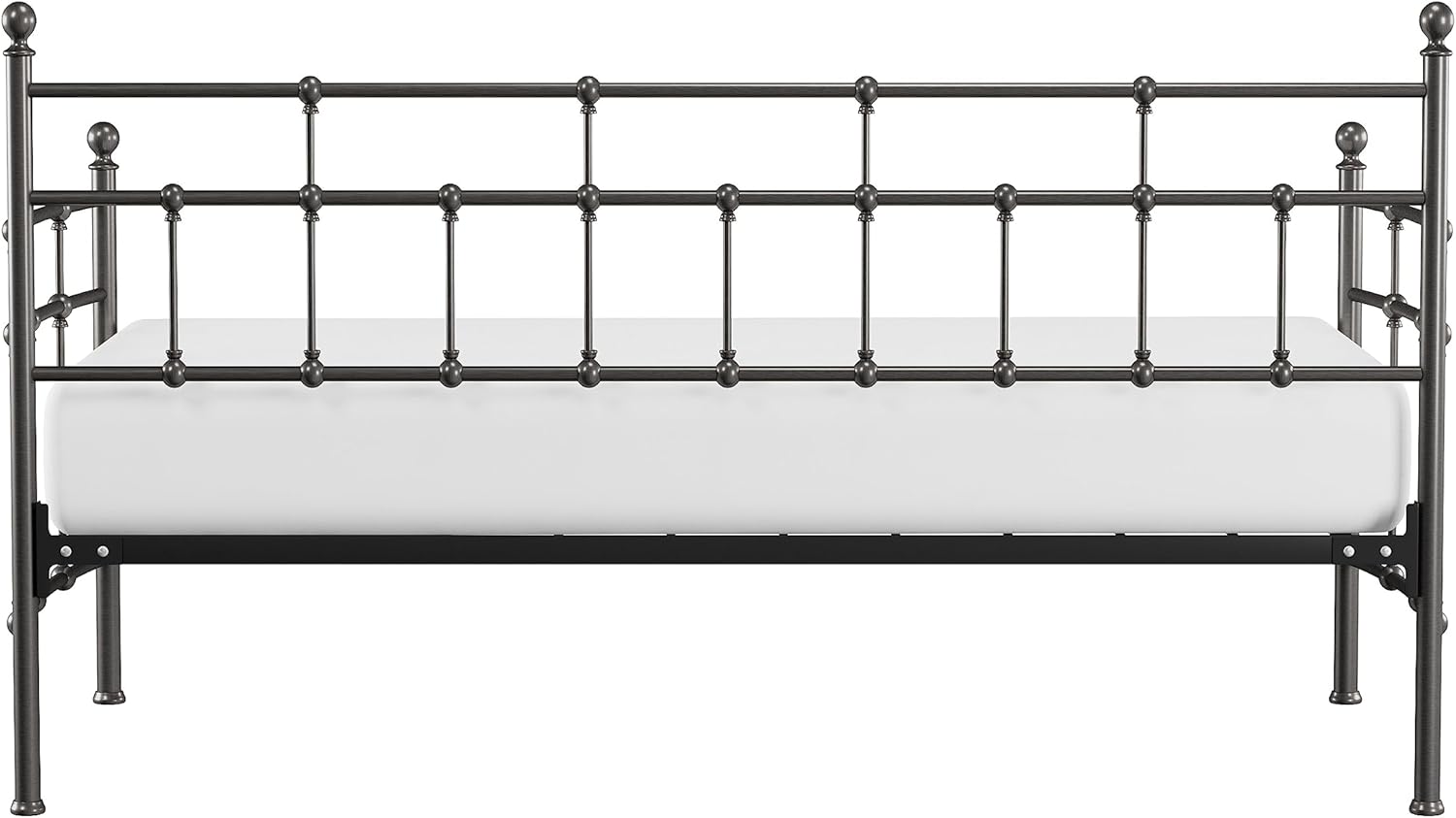 Hillsdale, Providence Metal Twin Daybed with Spindle Design, Aged Pewter