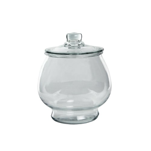 Anchor Hocking 1-Gallon Cracker Jar with Lid, Brushed Aluminum, Set of 4