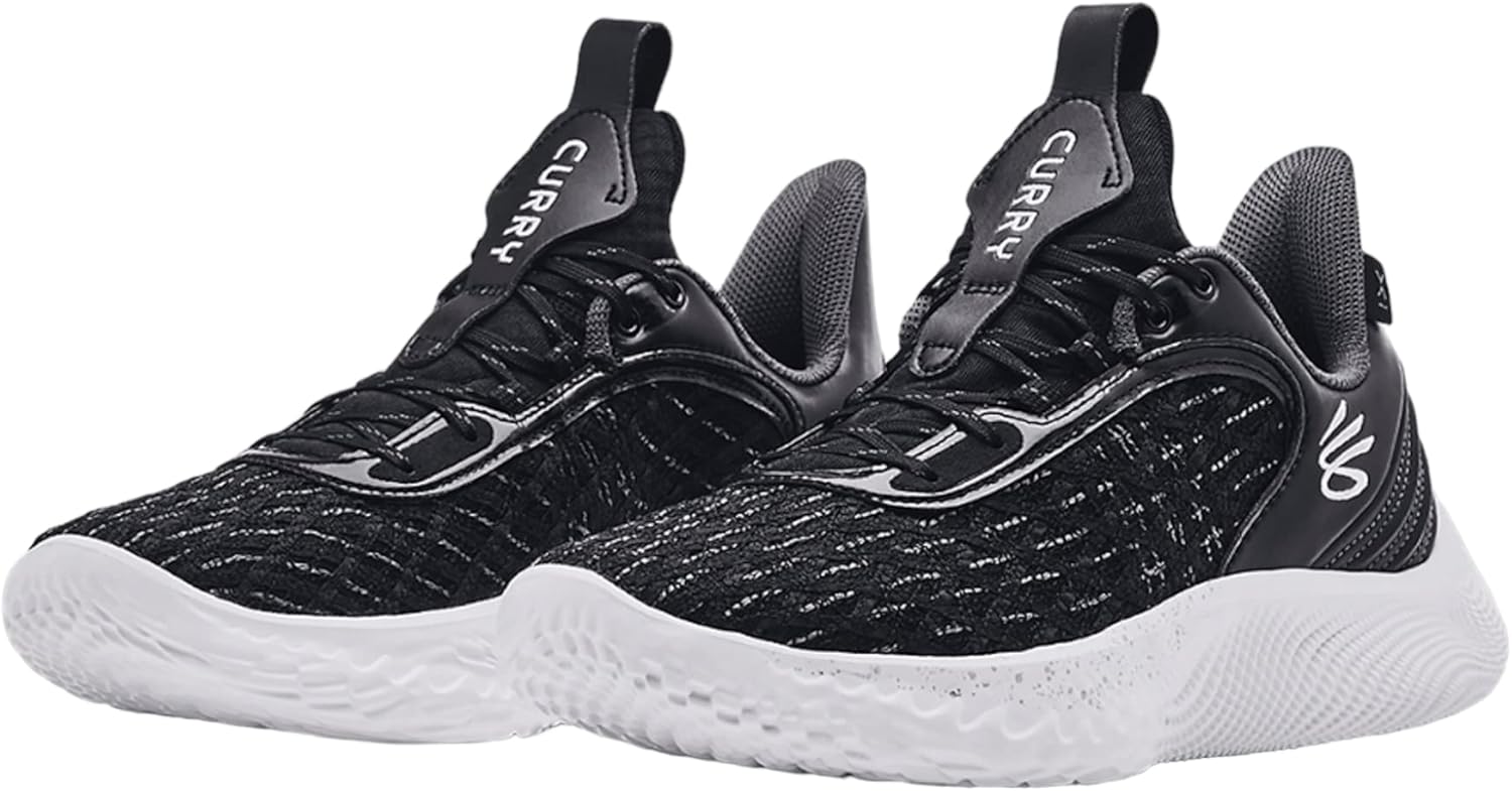 Under Armour Curry Flow 9 Team Basketball Shoes (Black/White 001, us_Footwear_Size_System, Adult, Men, Numeric, Medium, Numeric_8)