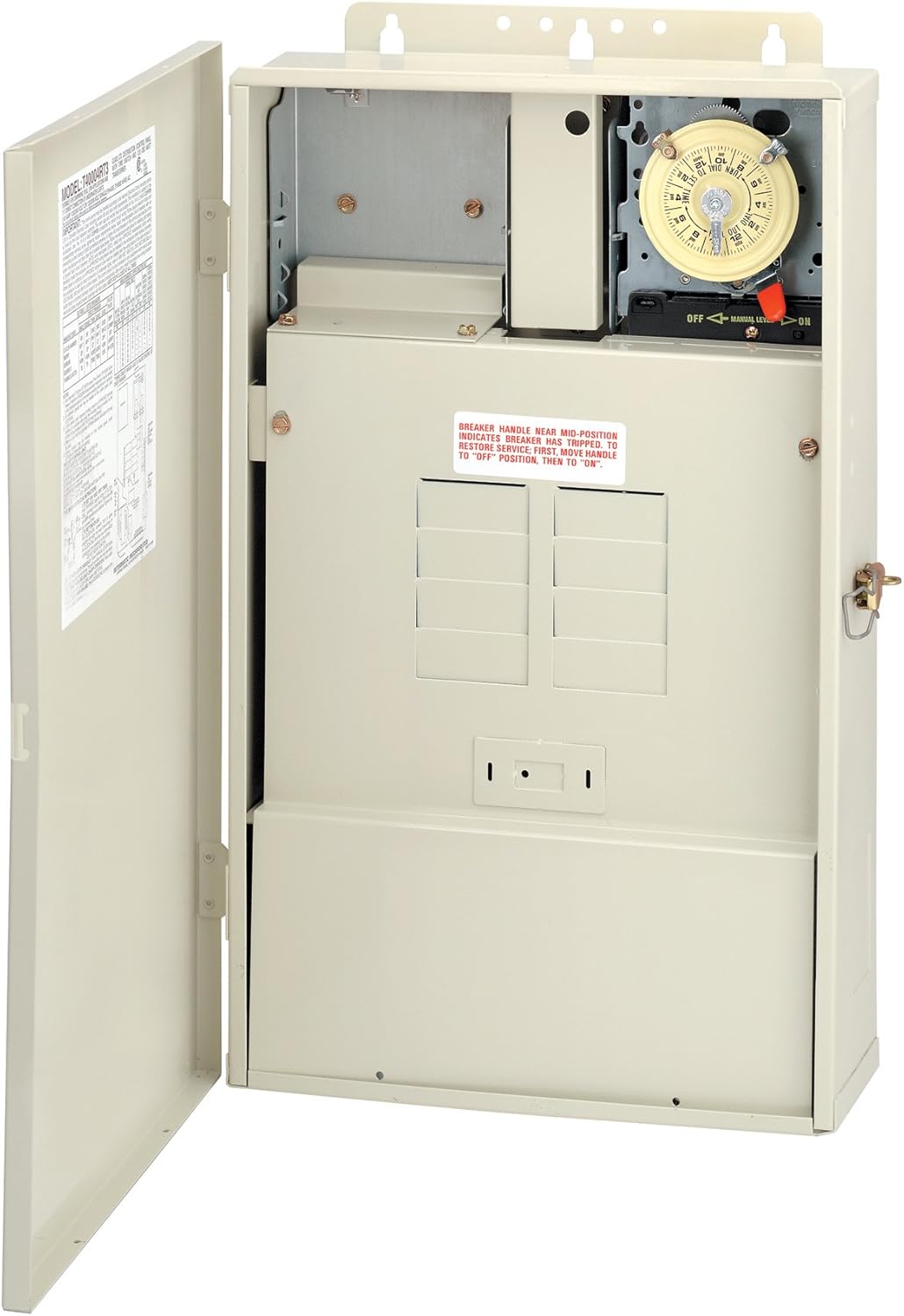 Intermatic T40003RT3 Pool Panel with 300 W Transformer and T103M Mechanism - 8 Breaker Spaces, Easy to Wire - Heavy-Duty Type 3R Metal Indoor/Outdoor Power and Load Center