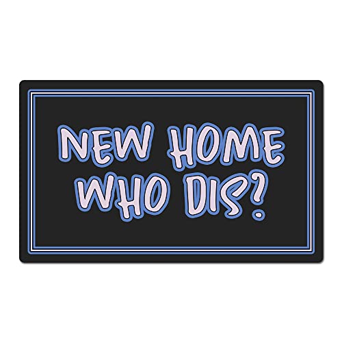 Shut The Front Door Welcome Funny New Home Essential House Warming Gifts Decoration Doormat Entrance Way Non-Slip Door Mats Front Indoor/Outdoor Living Room Kitchen Bedroom Area Rugs 17x30 Inch