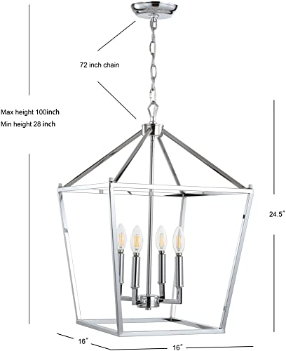 JONATHAN Y JYL7436A Pagoda Lantern Dimmable Adjustable Metal LED Pendant Classic Traditional Farmhouse Dining Room Living Room Kitchen Foyer Bedroom Hallway, 12 in, Oil Rubbed Bronze