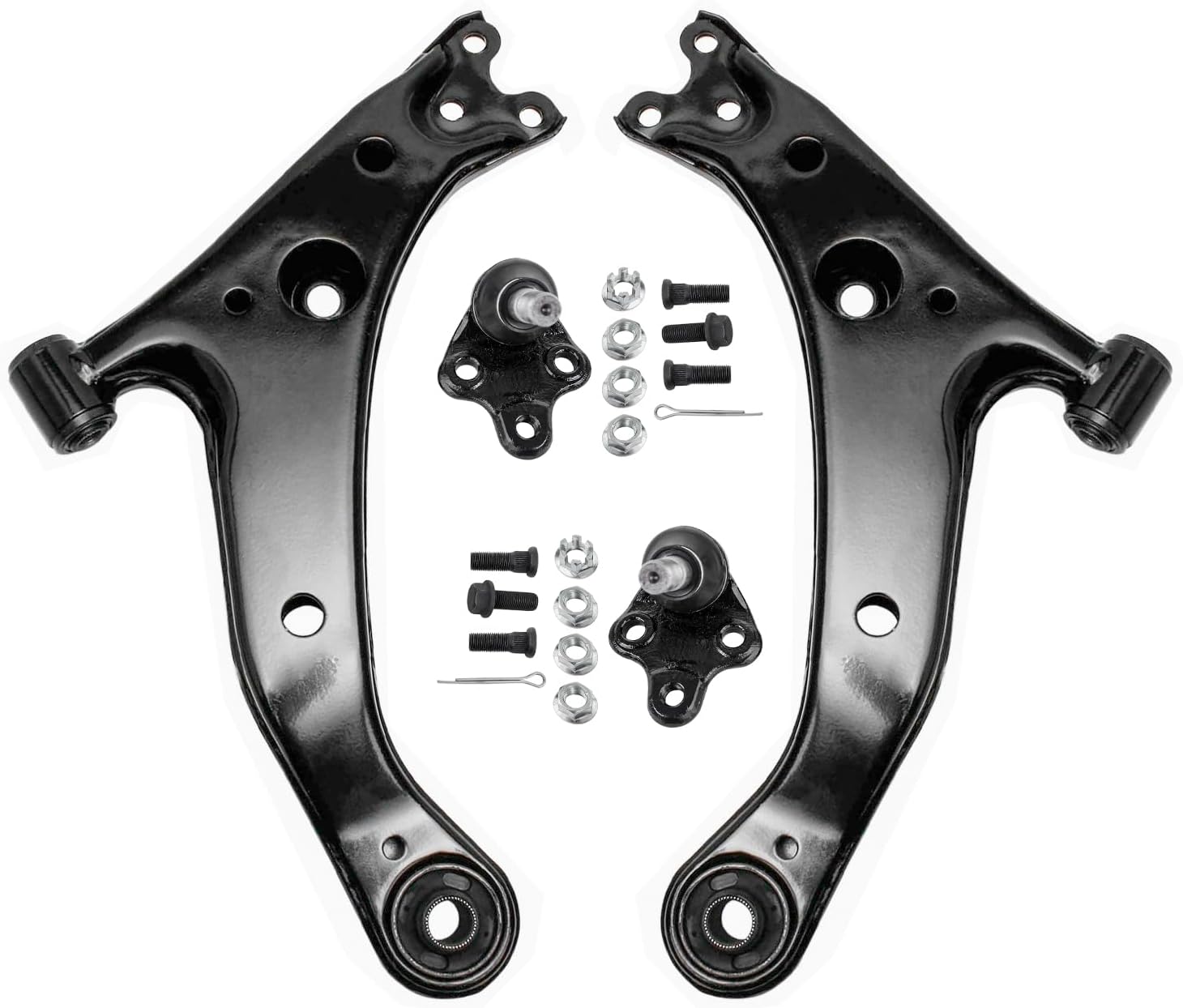 Detroit Axle - 4pc Front End Control Arms Kit for Toyota 1996-2002 Corolla, 1998-2002 Chevy Prizm, 1996-1997 Geo Prizm, 2 Lower Control Arms 2 Lower Ball Joints Replacement