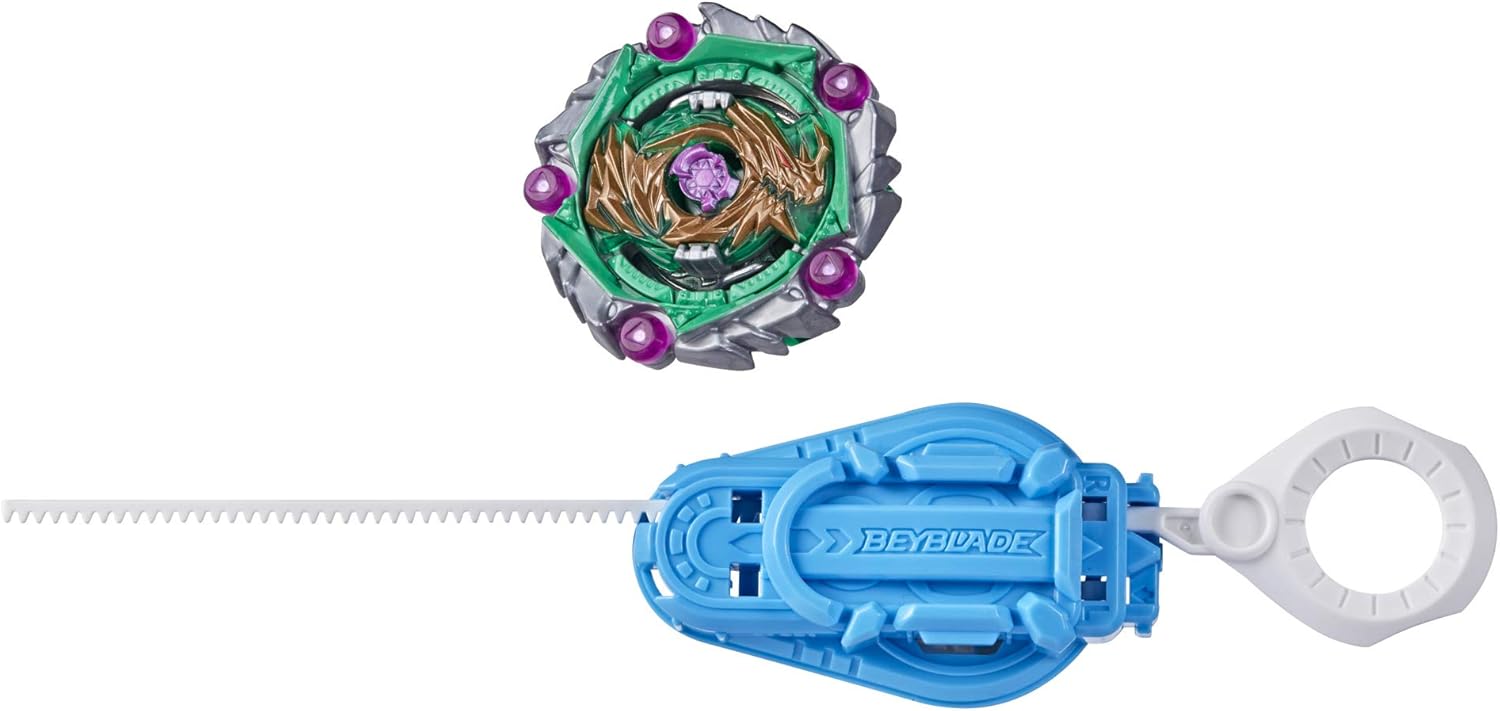 Beyblade Burst Surge Speedstorm Curse Devolos D6 Spinning Top Starter Pack – Balance Type Battling Game Top with Launcher, Toy for Kids