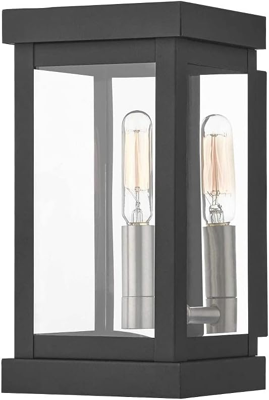 Livex Lighting 20701-04 Hopewell 1 Light Outdoor Wall Lantern, Black