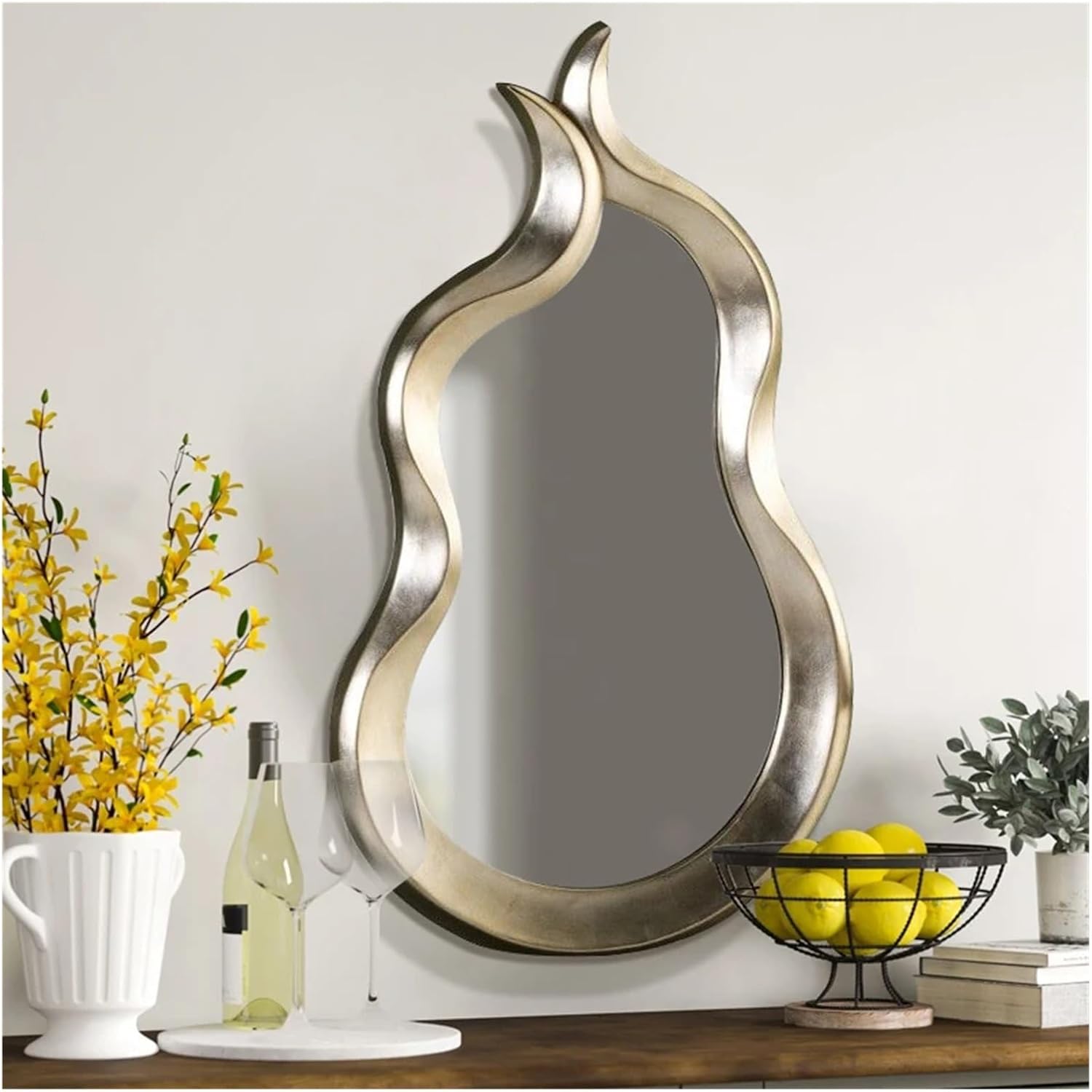 24x36 Inch Exquisite Wall Decor Decorative Mirror Aesthetic Irregular Bathroom Mirror Bedroom Decoration,Bathroom Mirrors